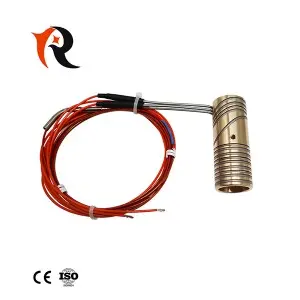 Brass hot runner coil heater with K/J type thermocouple