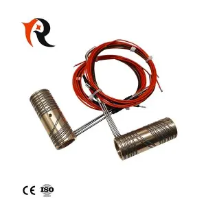 Brass hot runner coil heater with K/J type thermocouple