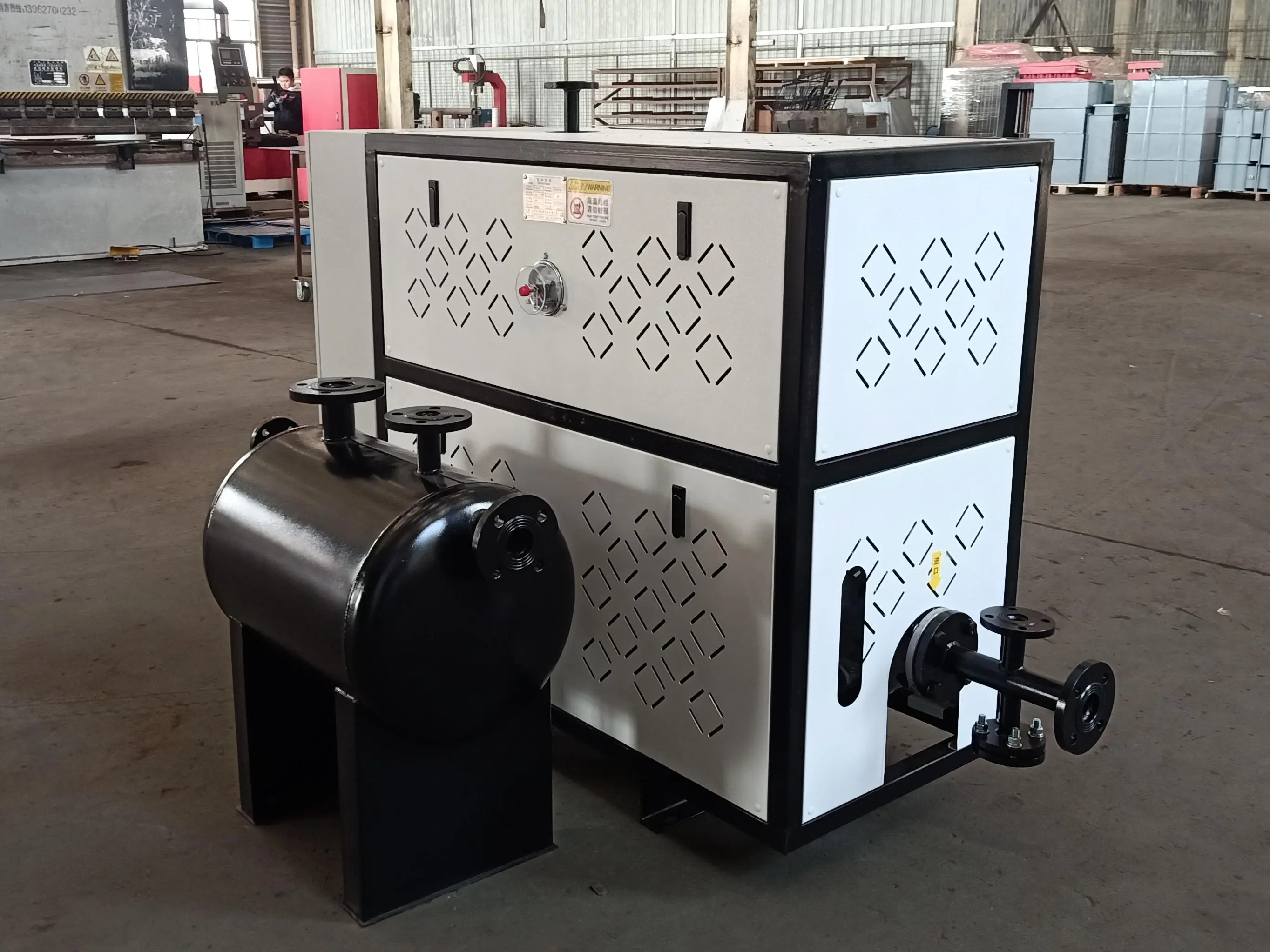 What precautions should be taken when using an electric thermal oil heater?