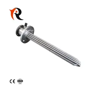 Industrial 30KW stainless steel 316 water immersion heating element with flange
