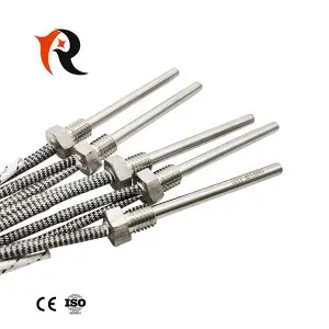 High Density 220V 1500W L Shape Single Head Cartridge Heater With 300mm Wire