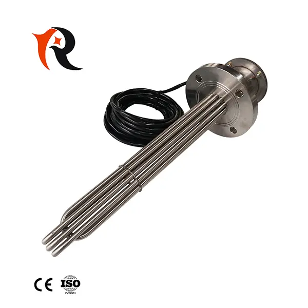 Explosion-proof 20KW industrial electric flange immersion heater element with junction box Featured Image