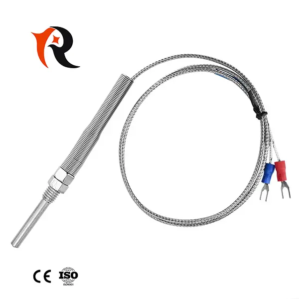 WRNK191 Class a pin-probe armored thermocouple K E J rtd flexible thin probe temperature sensor Featured Image