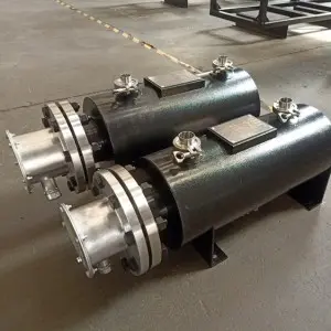 Industrial electric high pressure pipeline inline air heater