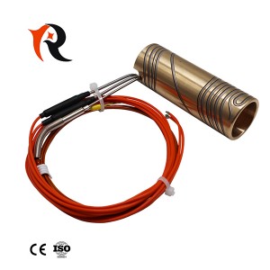 Brass hot runner coil heater with K/J type thermocouple