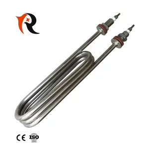 Stainless steel water immersion coil tubular heating element
