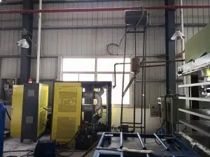 Thermal oil heater for hot press