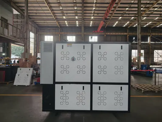 The top of the reaction vessel corresponds to the inlet of the heater