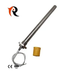 Water immersion cartridge heater with thread