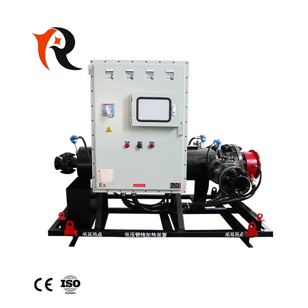 36KW electric oil pipeline heater with oil pump Featured Image