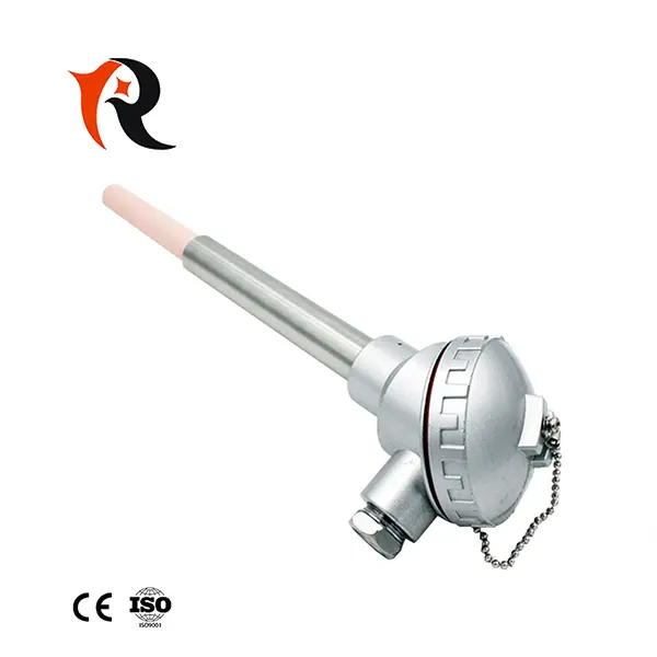 100mm Armored Thermocouple High Temperature Type K Thermocouple Temperature Sensor can be heated to 0-1200 degrees Celsius Featured Image