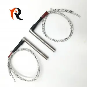 High Density 220V 1500W L Shape Single Head Cartridge Heater With 300mm Wire