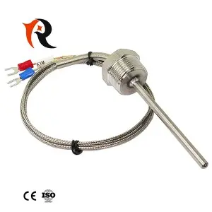 temperature sensor K type thermocouple with insulated high temperature lead wire